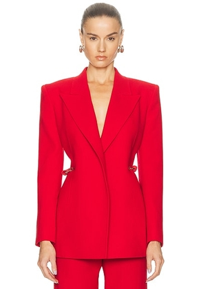 Gabriela Hearst Epona Blazer in Scarlet Red - Red. Size 38 (also in 40).