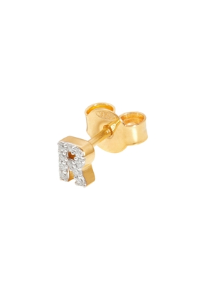 Missoma R Initial 18kt Gold-plated Single Stud Earring - One Size