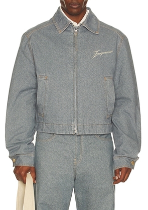 JACQUEMUS Le Veste De-nimes Canevas in Blue - Blue. Size 48 (also in ).