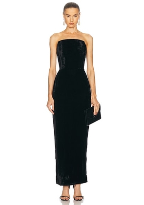 LPA Emery Velvet Maxi Dress in Black - Black. Size XL (also in ).