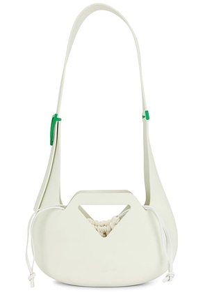 bottega veneta Bottega Veneta Small Moulded Shoulder Bag in White & Parakeet - Cream. Size all.