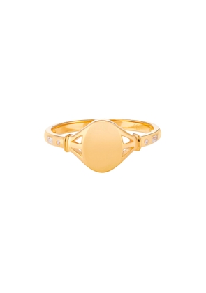 Laura Vann Tilly 18kt Gold-plated Signet Pinky Ring - G