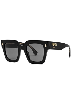 Fendi Roma Oversized Square-frame Sunglasses - Black