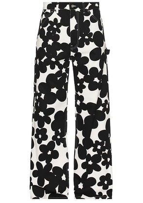 Marni Trousers Floral Print in Black - Black. Size 46 (also in ).