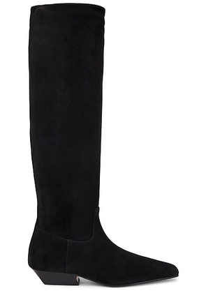 KHAITE Marfa Flat Knee High Boot in Black - Black. Size 39 (also in ).