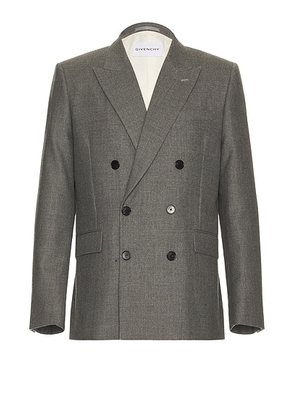 Givenchy Peak Lapel Jacket in Light Grey Melange - Grey. Size 46 (also in 48, 50, 52, 54).