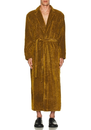 OAS Santigo Striped Velour Long Robe in Brown - Brown. Size S/M (also in ).