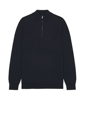 NN07 Sergio Zip Mock Neck Sweater in Navy Multi - Navy. Size S (also in ).