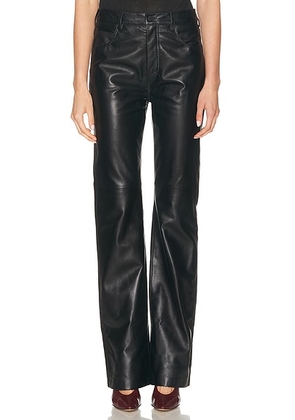 NILI LOTAN Joan Leather Pant in Black - Black. Size 8 (also in ).
