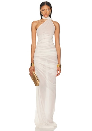 Ludovic de Saint Sernin Halter Dress in White - Cream. Size XS (also in ).