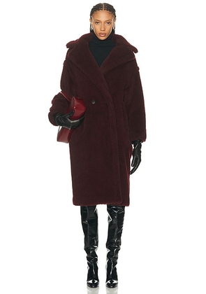 Max Mara Tedgirl Coat in Cherry - Burgundy. Size S (also in M).