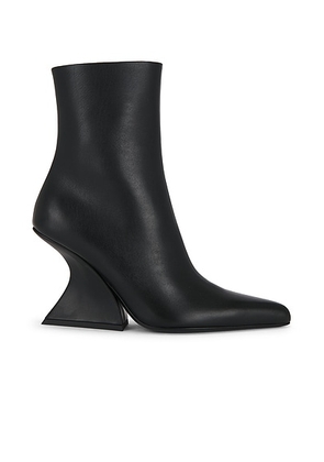 Mugler Almost Wedge Ankle Boot in Black - Black. Size 40 (also in 38, 41).