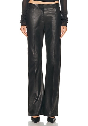 The New Arrivals by Ilkyaz Ozel Lenny Leather Pant in Tantra - Black. Size 40 (also in ).