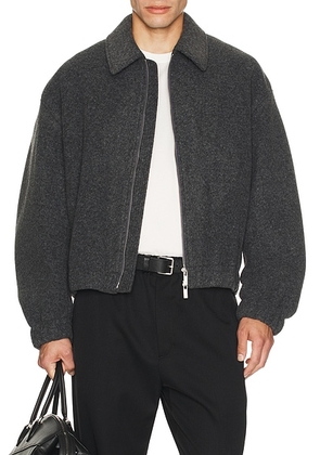 Helmut Lang Shell Bomber Jacket in Grey Melange & Black - Grey. Size S (also in M).