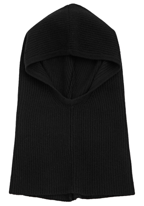 Loop Cashmere Ribbed Cashmere Hood - Black - One Size