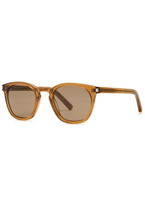 Saint Laurent Round-frame Sunglasses - Brown Brown - One Size