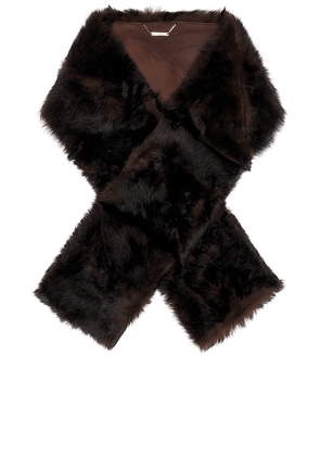 NOUR HAMMOUR Winter Scarf in Brown Marble - Brown. Size all.