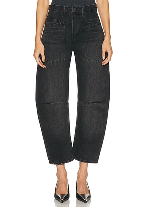 NILI LOTAN Shon Curved Leg in Stone Black Wash - Black. Size 27 (also in 28, 29, 30).