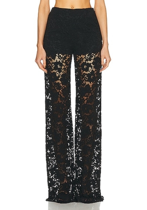SANS FAFF London Lace Flared Pant in Black - Black. Size S (also in L, M, XS).