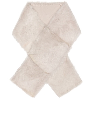 NOUR HAMMOUR Winter Scarf in Cloud - White. Size all.
