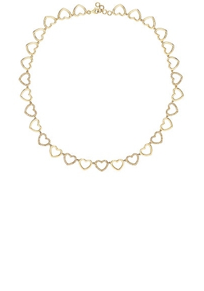 Siena Jewelry Heart Necklace in 14k Yellow Gold & Diamond - Metallic Gold. Size all.