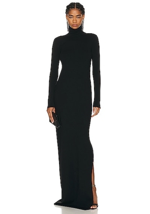 Saint Laurent Long Sleeve Turtleneck Gown in Noir - Black. Size S (also in M).