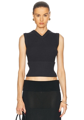 Proenza Schouler Cruz Vest in Charcoal - Charcoal. Size L (also in ).