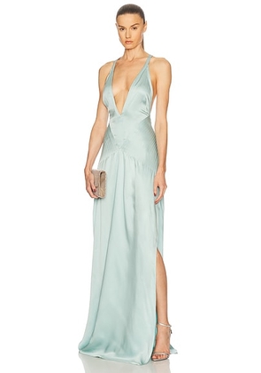 TOM FORD Fluid Evening Dress in Aqua - Mint. Size 38 (also in ).