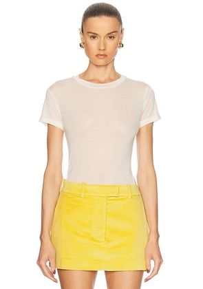 RENGGLI Sheer Jersey Renggli Tee in Bone - White. Size S (also in XL).