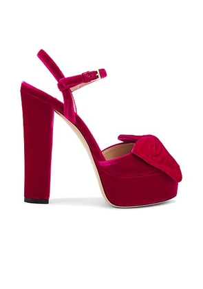 TOM FORD Brigitte Platform 130 Sandal in Crimson Pink - Pink. Size 38.5 (also in 39.5, 40).