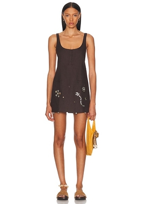 SIEDRES Alites Dress in Brown - Chocolate. Size 40 (also in ).