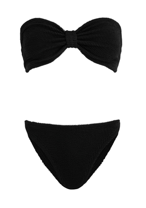 Hunza G Jean Seersucker Bikini - Black - One Size