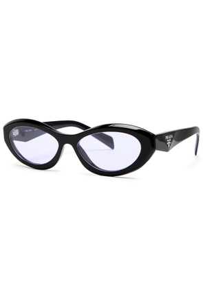 Prada Oval-frame Sunglasses - Black - One Size