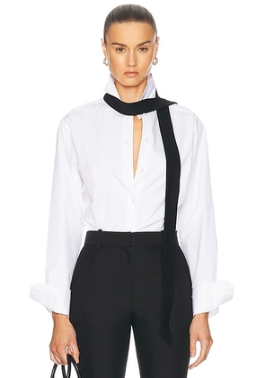 Rohe Detachable Tie Shirt in Optic White - White. Size 34 (also in ).