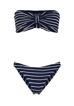 Hunza G Jean Seersucker Bikini - Navy - One Size