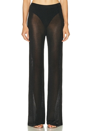 SEROYA Sheldon Metallic Pant in Black - Black. Size S (also in ).