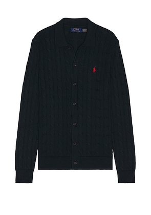 Polo Ralph Lauren Button Placket Cardigan Sweater in Hunter Navy - Blue. Size L (also in ).