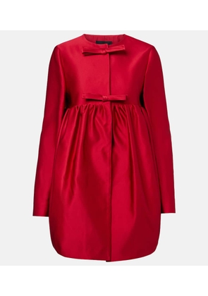 Giambattista Valli Bow-detail satin coat