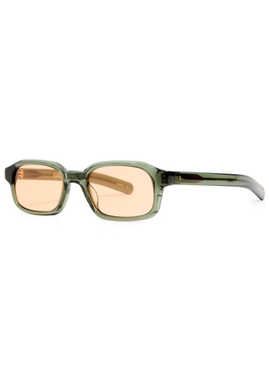 Flatlist Eyewear Hanky Rectangle-frame Sunglasses - Green - One Size