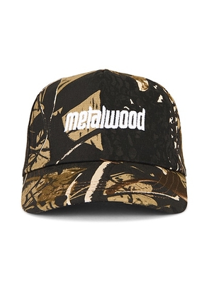 Metalwood Studio Metal Logo 5-Panel Hat in Real Leaf Camo - Green. Size all.