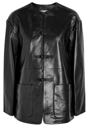 Rohe Mandarin Leather Jacket - Black - 40 (UK12 / M)