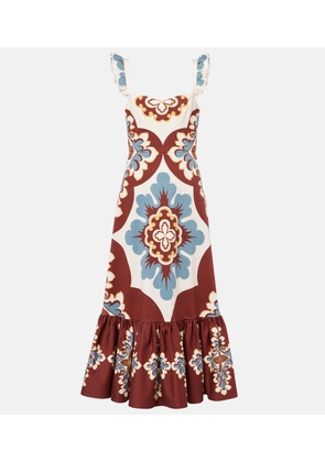 La DoubleJ Gingerbread cotton-blend midi dress