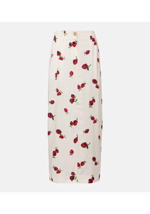 Khaite Lucian printed twill maxi skirt