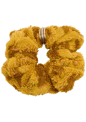 Chloe Floral-jacquard Terry Scrunchie - Green - One Size