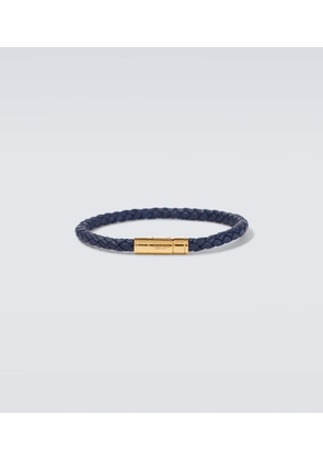 Tom Ford Logo braided leather bracelet