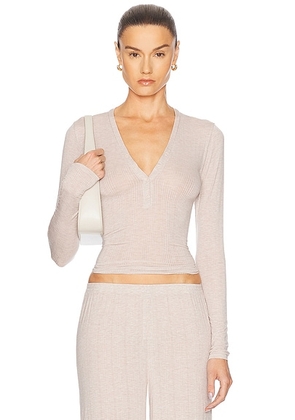 Negative Underwear Whipped Henley in Sand - Beige. Size XL/1X (also in L).