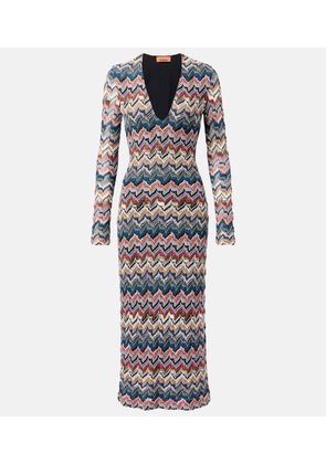 Missoni Zigzag lame midi dress