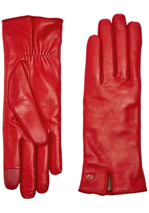 Handsome Stockholm Essentials Leather Gloves - Red - S