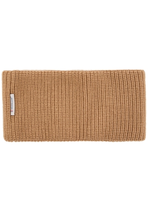 Moncler Ribbed Wool Headband - Khaki - One Size