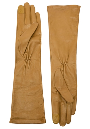 Handsome Stockholm Essentials Long Leather Gloves - Caramel - M
